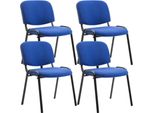 Set Di 4 Sedie Per Visitatori - Sedie Da Conferenza - Comode E Salvaspazio Colore: Blu