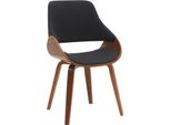 Sedia Da Pranzo - Sedia Da Sala Da Pranzo - Design Confortevole, Seduta Per Il Soggiorno | Colore: Noce/Nero | Materiale: Polvere
