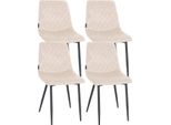 Set Di 4 Sedie Da Pranzo In Velluto - Set Di Sedie - Massimo Comfort