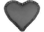 Cuscino A Forma Di Cuore, Cuscino Decorativo, Imbottitura Confortevole, Decorativo, Antracite, Cotone