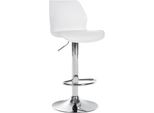 Sgabello Da Bar - Sgabello Alto, Comfort Regolabile In Altezza, Design Moderno | Colore: Bianco | Materiale: Plastica