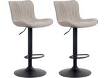 Set Di 2 Sgabelli Da Bar - Sgabello Da Bar - Elevato Comfort Di Seduta E Regolabile | Colore: Taupe | Materiale: Polvere
