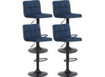 Set Di 4 Sgabelli Da Bar Velvet - Sgabelli Da Bar - Comfort Ottimale | Colore: Blu