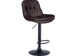 Sgabello Da Bar Pelle Artificiale - Sgabello - Elevato Comfort Di Seduta - Facile Da Pulire - Moderno E Regolabile | Colore: Marrone | Materiale Telaio: Metallo Nero Opaco