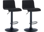 Set Di 2 Sgabelli Da Bar - Stampelle - Girevoli A 360° Con Regolazione Dell'altezza | Colore: Nero | Materiale: Polvere