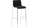 Sgabello Da Bar In Stile Moderno - Sgabello - Impilabile, Comfort Ergonomico | Colore: Nero | Colore Base: Cromo