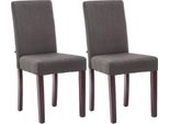 Set Di 2 Sedie Da Pranzo - Sedie Da Cucina - Imbottitura Confortevole | Colore: Grigio Scuro, Colore Del Corpo: Cappuccino