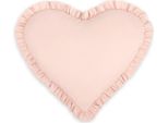 Cuscino A Forma Di Cuore - Cuscino Decorativo - Supporto Confortevole, Rosa Cipria, Cotone