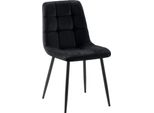 Sedia Da Pranzo - Sedia Da Pranzo - Schienale Comodo - Facile Da Mantenere | Materiale: Morbido | Colore: Nero