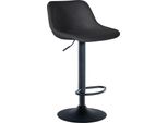 Sgabello Da Bar In Stile Loft - Sgabello Da Bar - Girevole A 360° E Regolabile In Altezza | Colore: Nero | Materiale: Morbido
