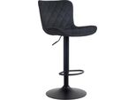 Sgabello Da Bar Con Schienale Alto - Esclusiva Sedia Da Giardino - Regolabile E Ruotabile A 360° | Colore: Nero | Materiale: Morbido