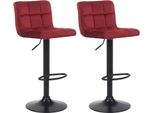 Set Di 2 Sgabelli Da Bar - Sgabelli Da Cucina - Altezza Regolabile E Design Moderno | Colore: Rosso