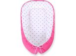 Nido Per Bambini - Babynestje - Reversibile E Traspirante - Cotone Okotex - Regolabile - Grigio/Rosa