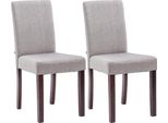 Set Di 2 Sedie Da Pranzo - Sedie Da Cucina - Imbottitura Confortevole | Colore: Grigio Chiaro, Colore Del Corpo: Cappuccino