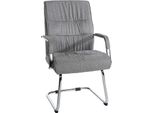 Sedia Per Visitatori, Sedia Da Allenamento - Design Confortevole Ed Ergonomico, Colore: Grigio Chiaro