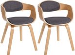 Set Di 2 Sedie Per Visitatori - Sedie Da Conferenza - Struttura Robusta | Colore: Naturale/Grigio Chiaro. Colore Dell'abbigliamento: Naturen