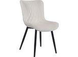 Sedia Da Pranzo Crema - Sedia Da Pranzo - Comfort Ergonomico, Pelle Finta/Poliestere Di Alta Qualità