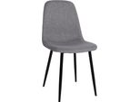 Sedia Da Pranzo - Sedia Da Pranzo - Imbottitura Confortevole E Cura - Design Amichevole | Colore: Grigio | Materiale: Polvere