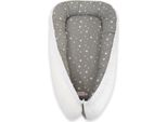 Nido Per Bambini, Cocon, Cotone Oeko-Tex, Regolabile, Bifacciale, Bosbono Mini Stars Bianco/Bianco