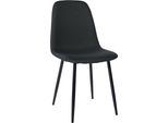 Sedia Da Pranzo - Sedia Da Pranzo - Imbottitura E Cura Confortevoli - Design Amichevole | Colore: Nero | Materiale: Polvere