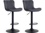 Set Di 2 Sgabelli Da Bar - Sgabello Da Bar - Elevato Comfort Di Seduta E Regolabile | Colore: Nero | Materiale: Morbido