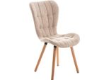 Sedia Da Pranzo - Sedia Da Cucina - Elevato Comfort Di Seduta, Facile Da Mantenere | Colore: Crema