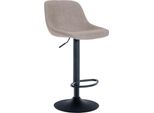 Sgabello Da Bar In Stile Loft - Sgabello Da Bar - Girevole A 360° E Regolabile In Altezza | Colore: Taupe | Materiale: Polvere