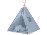 Tenda Teepee Blu Pastello - Tenda Da Gioco - Incl. Vestito Da Gioco, Cuscino E Calze Lavabili