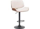 Sgabello Da Bar Design Noce - Sgabello - Regolabile In Altezza, Girevole A 360°, Confortevole