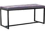 Panca Con Base Nera - Divano - Elevato Comfort Di Seduta | Colore: Grigio | Materiale: Pelle Finta