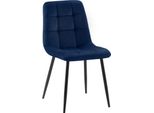 Sedia Da Pranzo - Sedia Da Pranzo - Schienale Comodo - Facile Da Mantenere | Materiale: Morbido | Colore: Blu