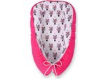 Nido Per Bambini, Bozzolo, Sonno Sicuro E Confortevole - Premium Bonobo, Double-Face, Zebre Rosa