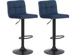 Set Di 2 Sgabelli Da Bar - Sgabelli Da Cucina - Altezza Regolabile E Design Moderno | Colore: Blu