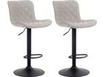 Set Di 2 Sgabelli Da Bar - Sgabello Alto - Design Moderno, Regolabile In Altezza E Girevole A 360° | Colore: Taupe | Materiale: Polvere
