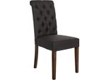 Sedia Da Pranzo In Velluto - Sedia Da Pranzo - Elevato Comfort Di Seduta, Poliestere Di Facile Manutenzione | Colore: Nero | Materiale: Polvere