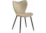 Sedia Da Pranzo Taupe - Sedia In Velluto - Comfort Ergonomico - Struttura In Metallo Robusta, Facile Da Usare