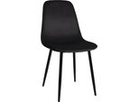Sedia Da Pranzo - Sedia Da Pranzo - Imbottitura E Cura Confortevoli - Design Amichevole | Colore: Nero | Materiale: Morbido
