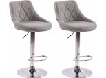 Set Di 2 Sgabelli Da Bar Moderni - Sgabelli Di Design - Eleganti Sgabelli Regolabili In Altezza | Colore: Grigio