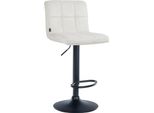 Sgabello Da Bar In Velluto - Sgabello Comfort - Regolabile E Girevole Per Il Massimo Della Comodità | Colore: Crema | Colore Base: Nero