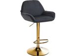 Sgabello Da Bar In Velluto - Sgabello - Elevato Comfort Di Seduta, Regolabile E Girevole | Colore: Nero