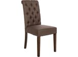 Sedia Da Pranzo In Velluto - Sedia Da Pranzo - Elevato Comfort Di Seduta, Poliestere Di Facile Manutenzione | Colore: Marrone | Materiale: Polvere