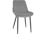 Sedia Da Pranzo, Sedia In Velluto, Eccellente Comfort Di Seduta - Grigio