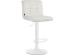 Sgabello Da Bar In Velluto - Sgabello Comfort - Regolabile E Girevole Per Il Massimo Della Comodità | Colore: Crema | Colore Base: Bianco