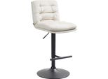Sgabello Da Bar Con Sgabello In Velluto - Sgabello Elegante - Elevato Comfort Di Seduta E Regolabile In Altezza Colore: Crema | Colore Base: Nero