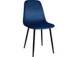 Sedia Da Pranzo - Sedia Da Pranzo - Imbottitura E Cura Confortevoli - Design Amichevole | Colore: Blu | Materiale: Morbido