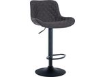 Sgabello Da Bar Con Schienale - Sgabello Alto - Girevole E Regolabile A 360° | Colore: Nero | Materiale: Polvere