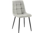 Sedia Da Pranzo - Sedia Da Pranzo - Schienale Comodo - Facile Da Mantenere | Materiale: Morbido | Colore: Grigio