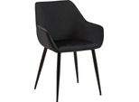 Sedia Da Pranzo - Lusso Confortevole - Robusta Struttura In Metallo | Colore: Nero | Materiale: Morbido