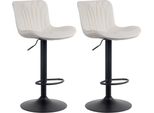 Set Di 2 Sgabelli Da Bar - Sgabello Da Bar - Elevato Comfort Di Seduta E Regolabile | Colore: Crema | Materiale: Morbido
