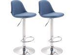 Sgabello Da Bar - Sgabello - Regolabile In Altezza E Confortevole - Struttura In Metallo Cromato | Colore: Blu